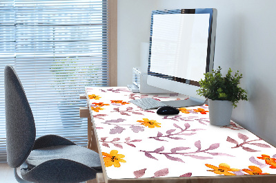 Full desk protector painted flowers