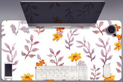 Full desk protector painted flowers