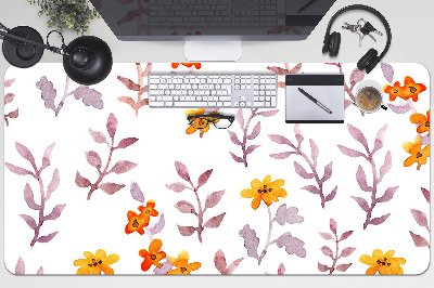 Full desk protector painted flowers