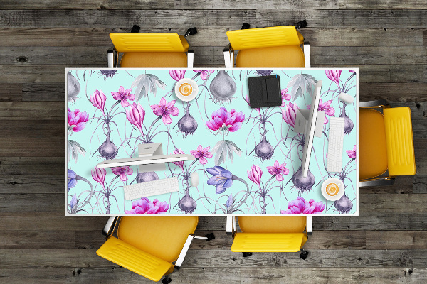 Desk mat Crocuses with onions
