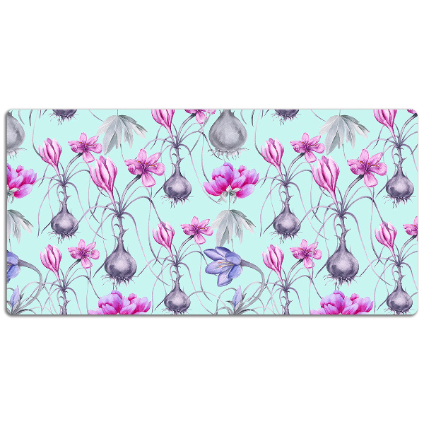 Desk mat Crocuses with onions