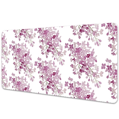 Large desk mat table protector pink flowers