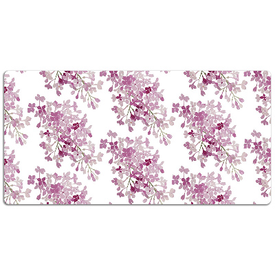 Large desk mat table protector pink flowers