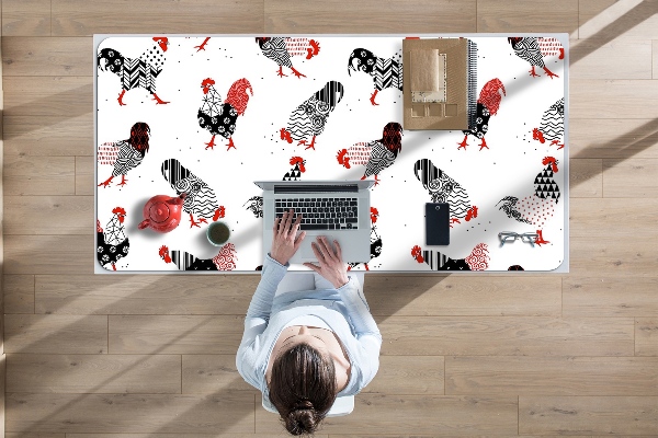 Full desk protector geometry roosters
