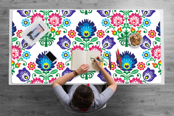 Large desk mat for children folk pattern