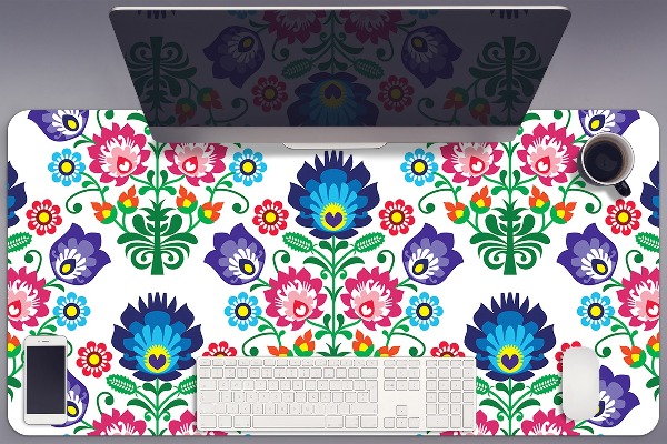 Large desk mat for children folk pattern