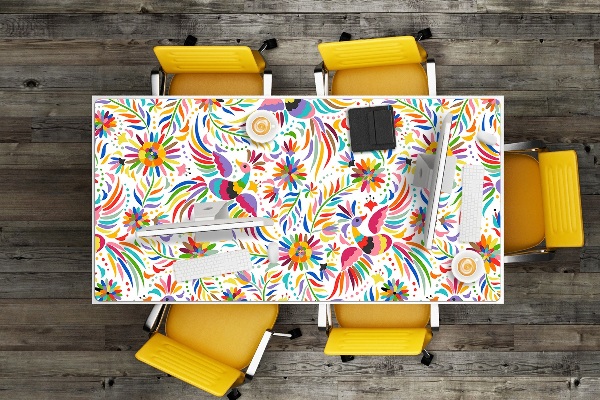 Large desk mat for children birds