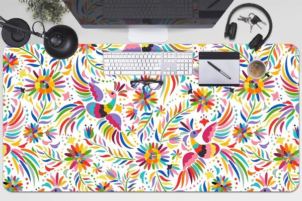 Large desk mat for children birds