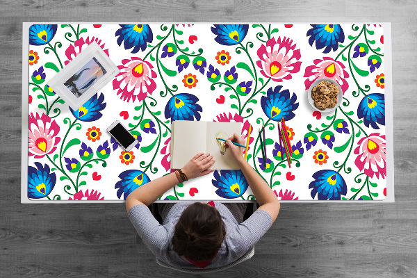 Large desk mat for children Polish folk