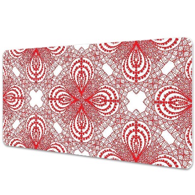 Full desk protector red lace