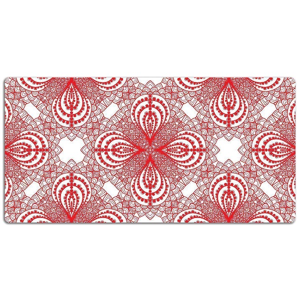 Full desk protector red lace