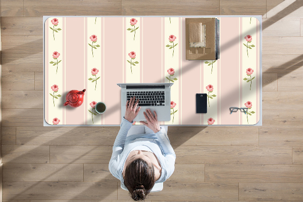 Large desk mat for children Roses