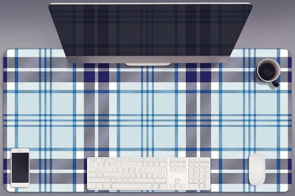 Large desk mat table protector Tartan