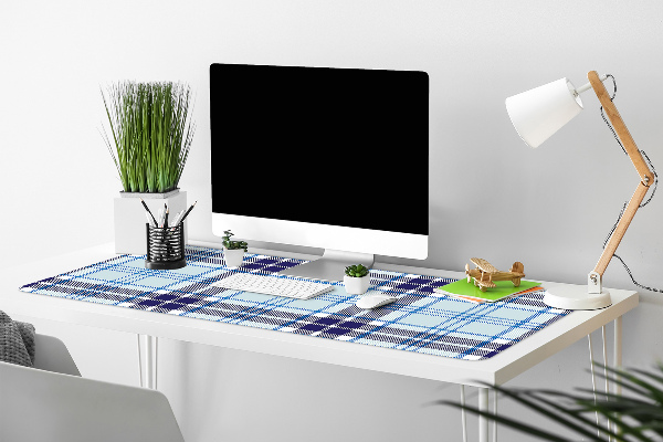 Large desk mat table protector Tartan