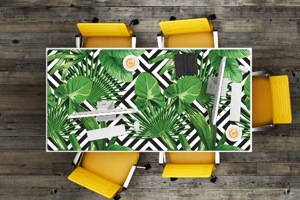 Full desk pad tropical leaves