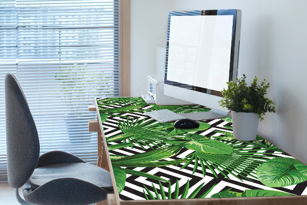 Full desk pad tropical leaves