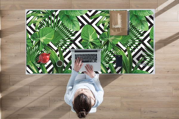 Full desk pad tropical leaves