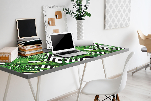 Full desk pad tropical leaves