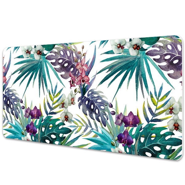 Full desk pad tropical leaves