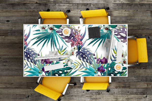 Full desk pad tropical leaves