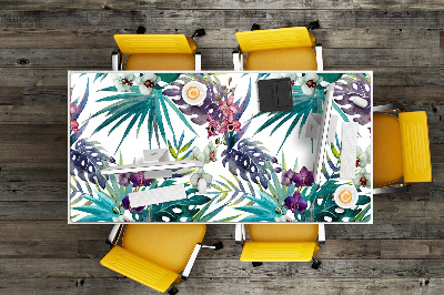 Full desk pad tropical leaves