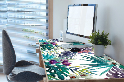 Full desk pad tropical leaves