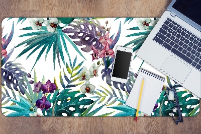 Full desk pad tropical leaves