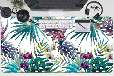 Full desk pad tropical leaves