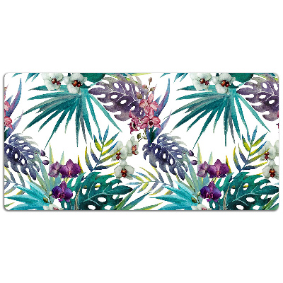 Full desk pad tropical leaves