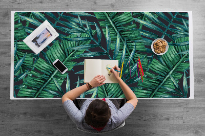 Full desk pad tropical leaves