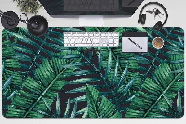 Full desk pad tropical leaves