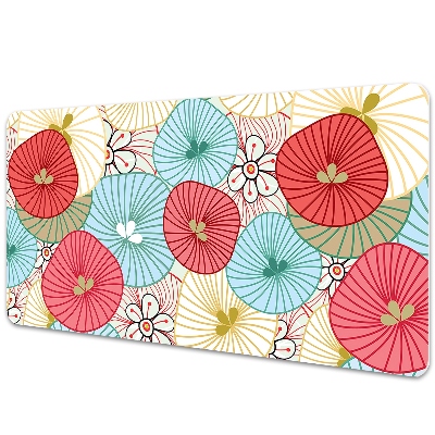 Full desk mat flowery pattern