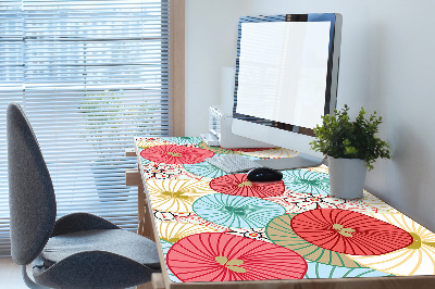 Full desk mat flowery pattern