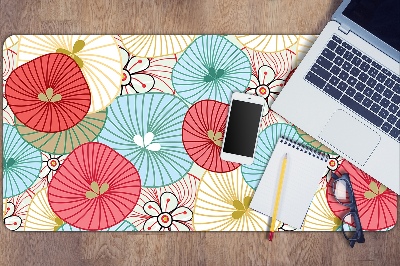 Full desk mat flowery pattern