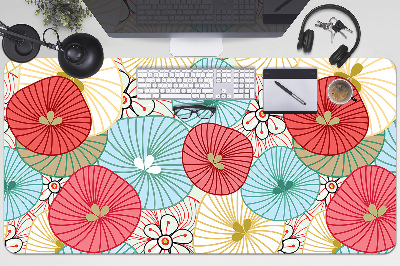 Full desk mat flowery pattern