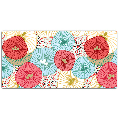 Full desk mat flowery pattern