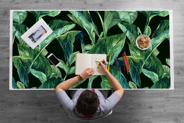 Full desk pad tropical leaves