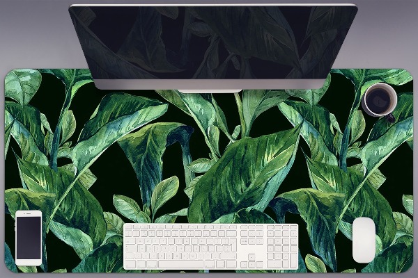 Full desk pad tropical leaves