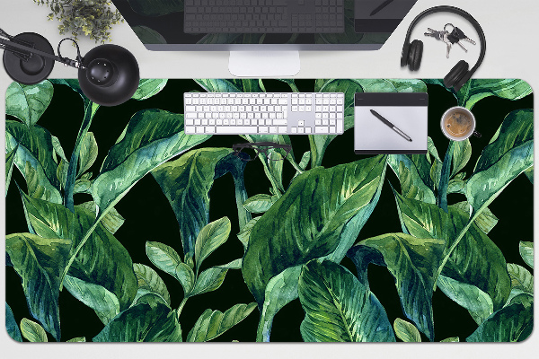 Full desk pad tropical leaves