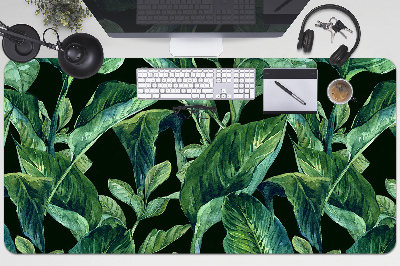 Full desk pad tropical leaves