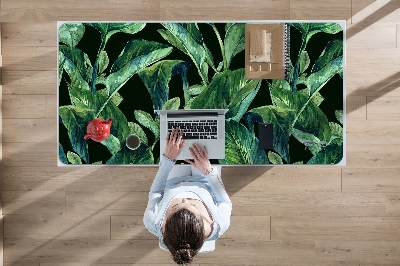 Full desk pad tropical leaves