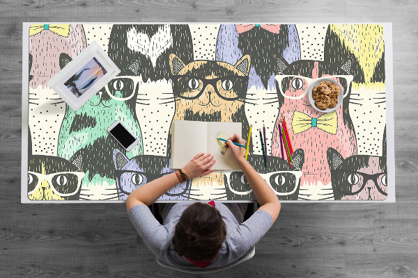 Large desk mat for children Cats