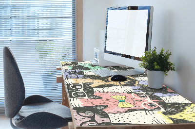 Large desk mat for children Cats