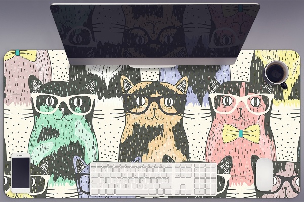 Large desk mat for children Cats