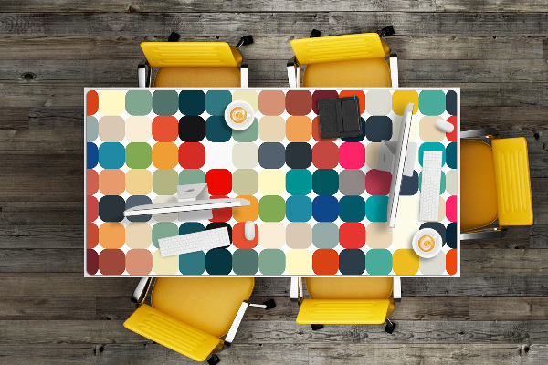 Full desk pad geometric pattern