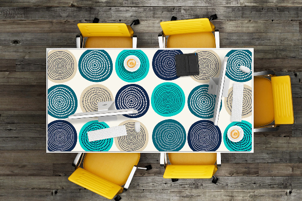 Full desk pad abstract circles