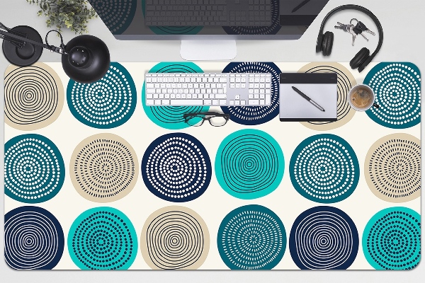 Full desk pad abstract circles