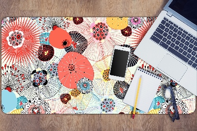 Full desk mat flowery pattern