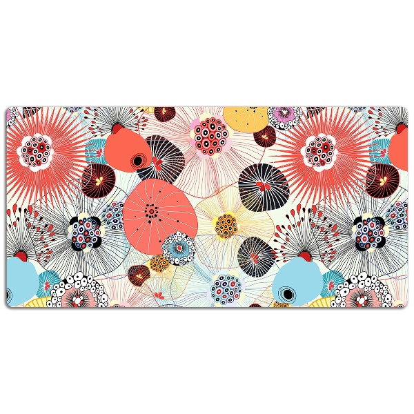 Full desk mat flowery pattern