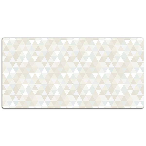 Large desk mat table protector triangles pattern